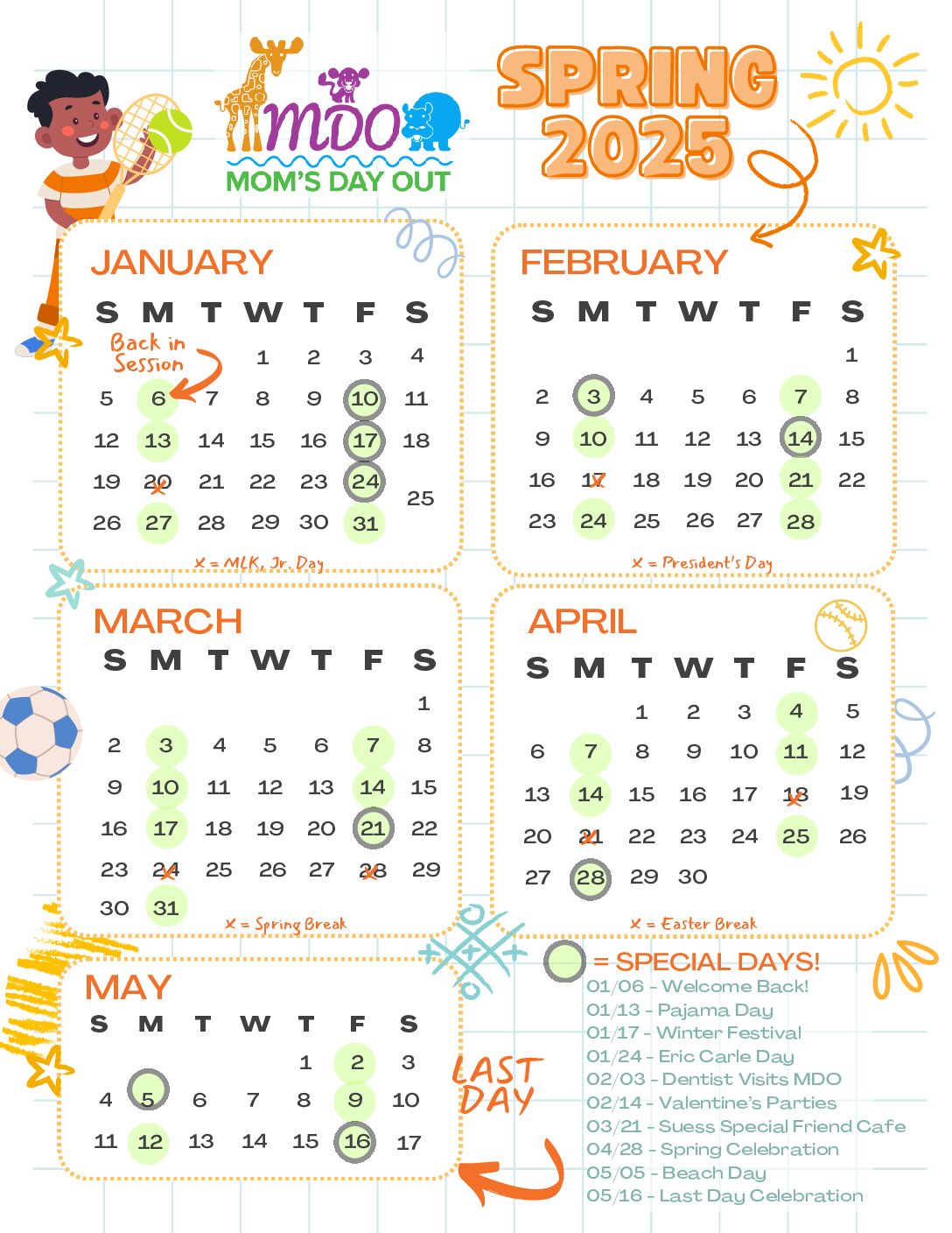 2024 spring calendar
